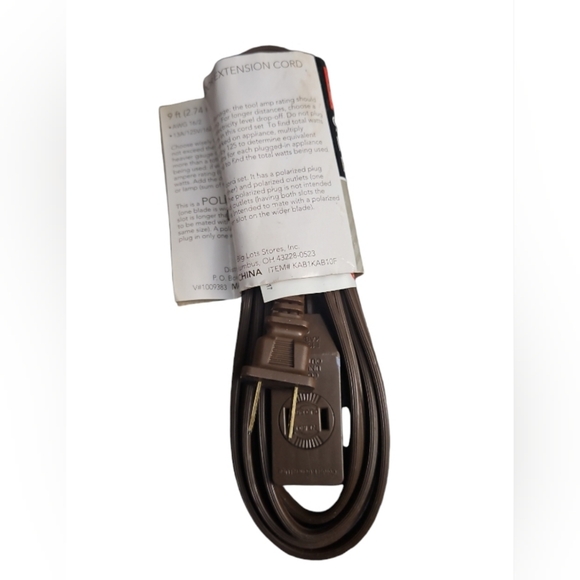 SHOP Basics Indoor 9FT (2.74m)Extension Cord - Picture 2 of 2